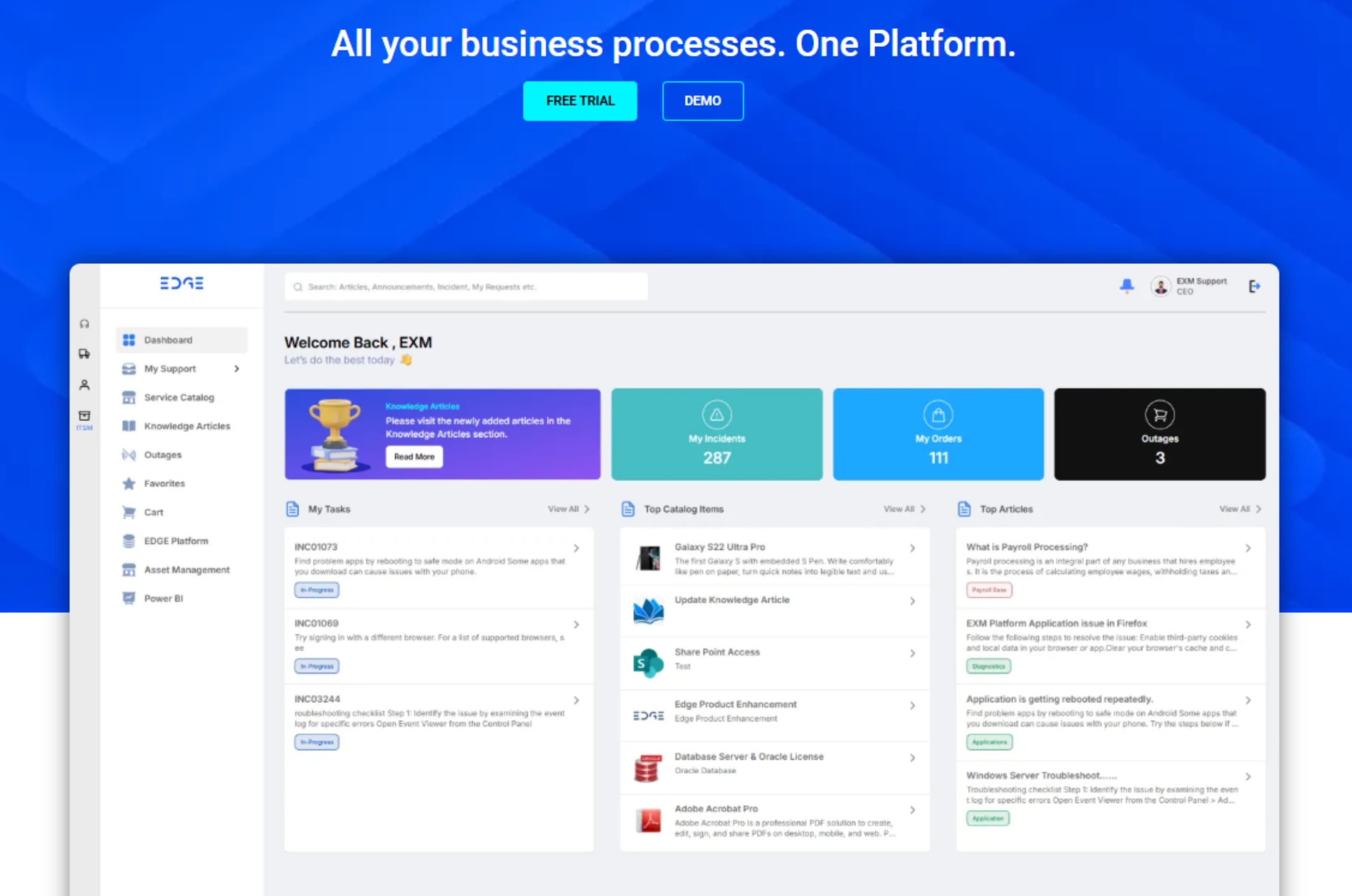 EXM cloud strategy execution platform by Elite Web Technologies